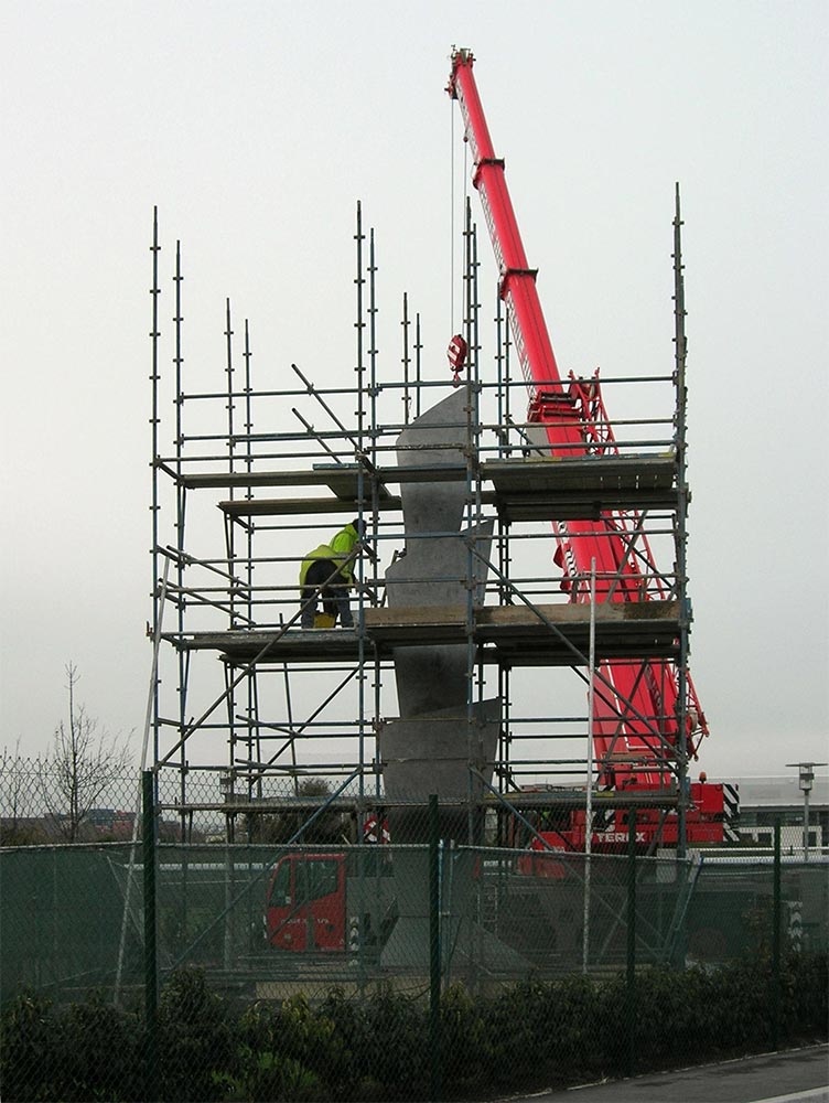 Figurehead construction: 9. Last tier in place